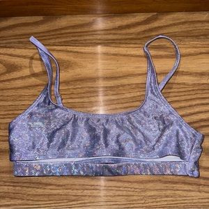 Lavender Dreams Holo Spoty Crop Top | iHeartRaves Women's Medium